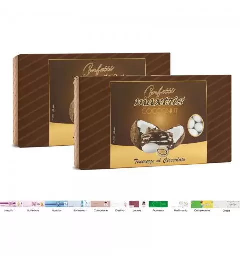 2 CONFEZIONI DI CONFETTI MAXTRIS COCCONUT– 2 KG