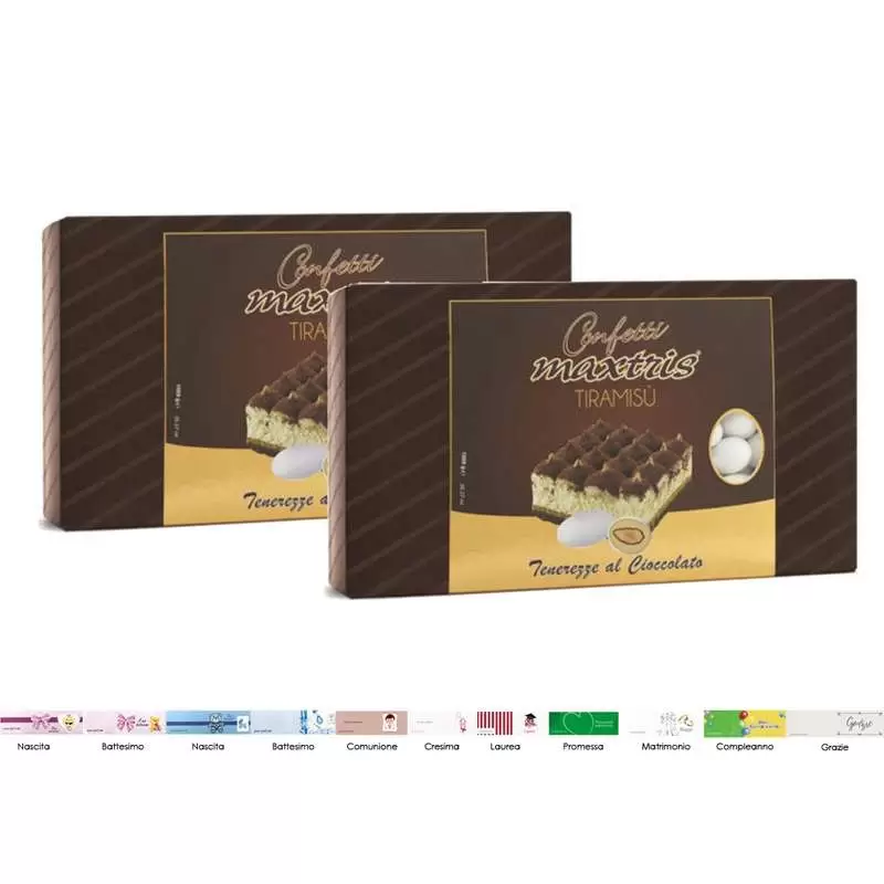2 CONFEZIONI DI CONFETTI MAXTRIS TIRAMISÙ – 2 KG