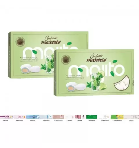 2 CONFEZIONI DI CONFETTI MAXTRIS MOJITO - 1 KG