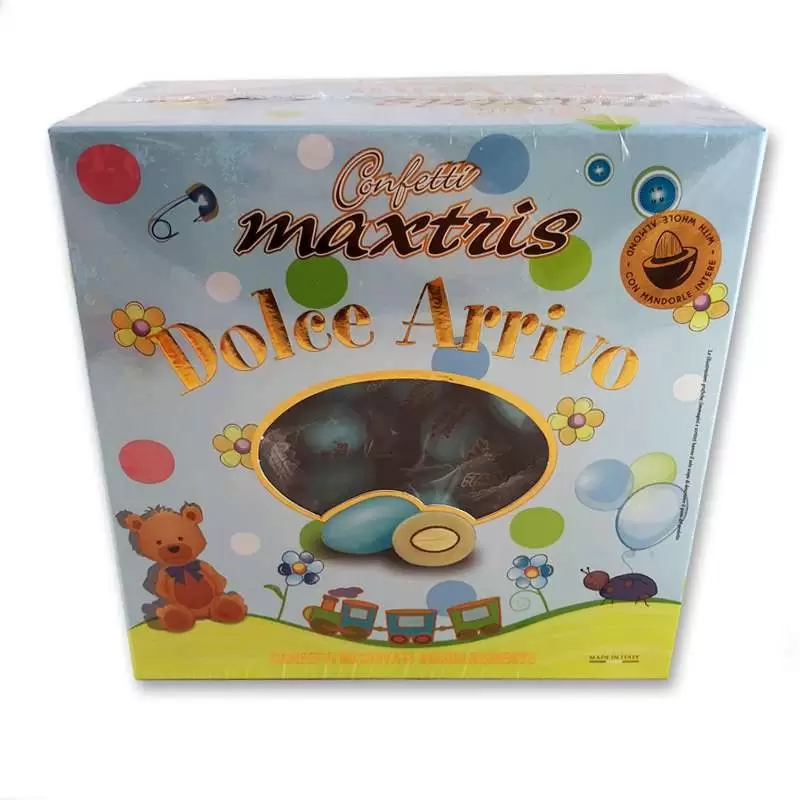 CONFETTI DOLCE ARRIVO MAXTRIS CELESTE – 500 GR IMBUSTATI SINGOLARMENTE