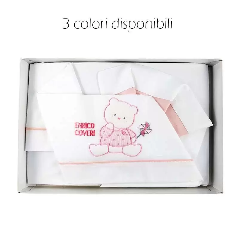 COMPLETO LENZUOLA PER CULLA E LETTINO CON GATTINO – ENRICO COVERI