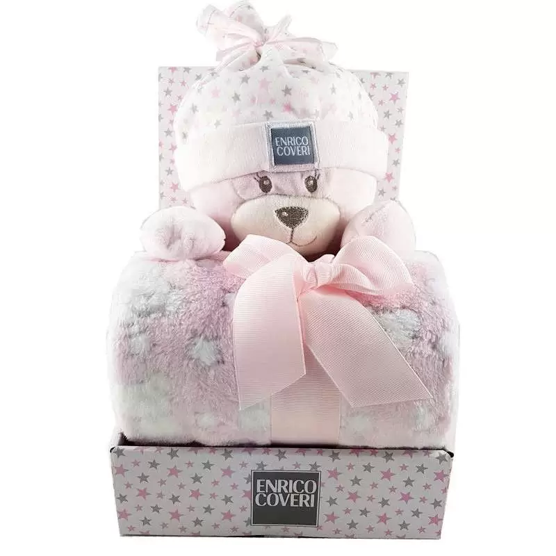 COPERTINA DI PILE CON MORBIDO PELUCHE – ROSA O CELESTE