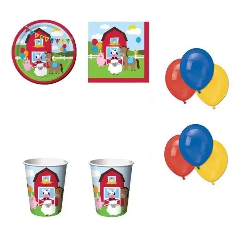KIT N 22 COORDINATO FATTORIA SET COMPLEANNO FESTA A TEMA BAMBINI BAMBINO