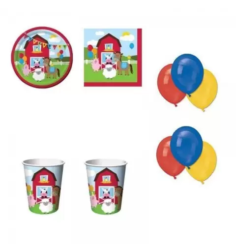 KIT N 22 COORDINATO FATTORIA SET COMPLEANNO FESTA A TEMA BAMBINI BAMBINO