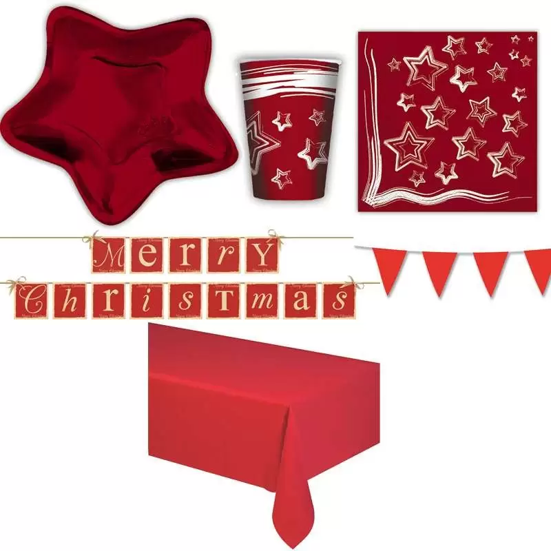 KIT N.17 ROUGE METALLIC - COORDINATO TAVOLA PER NATALE