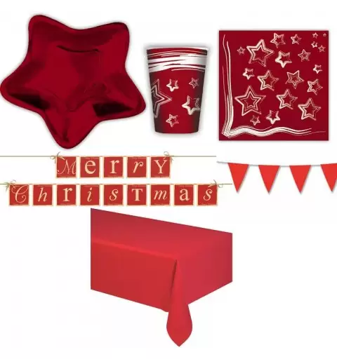 KIT N.17 ROUGE METALLIC - COORDINATO TAVOLA PER NATALE