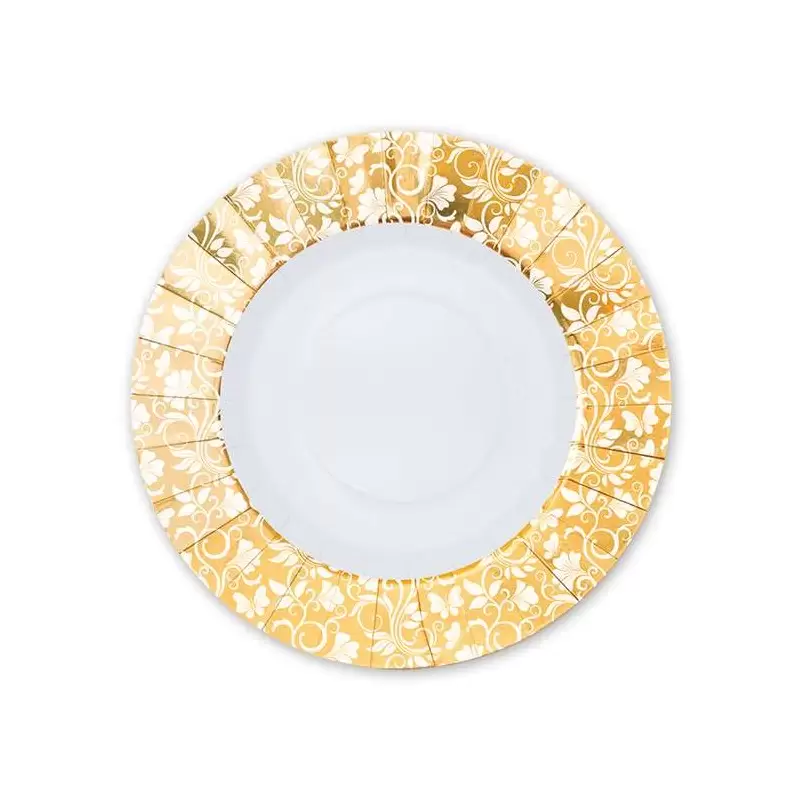 PIATTI CELEBRITY ORO METAL - 8 PZ