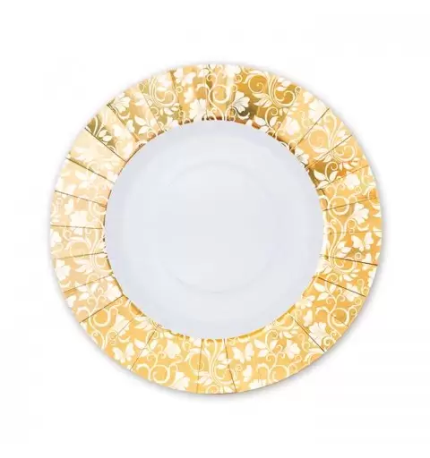PIATTI CELEBRITY ORO METAL - 8 PZ