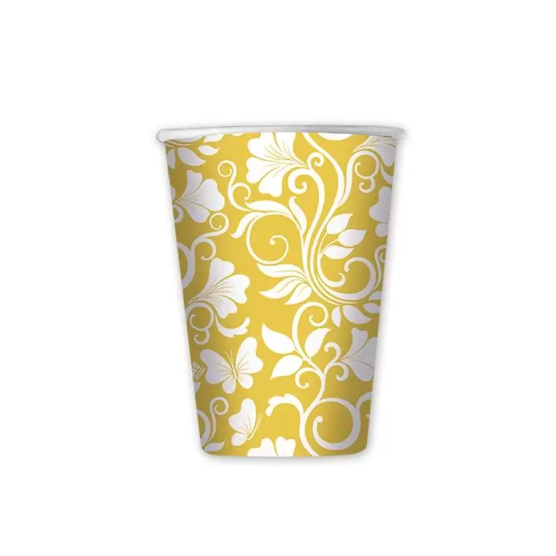 BICCHIERI CELEBRITY ORO METAL - 8 PZ