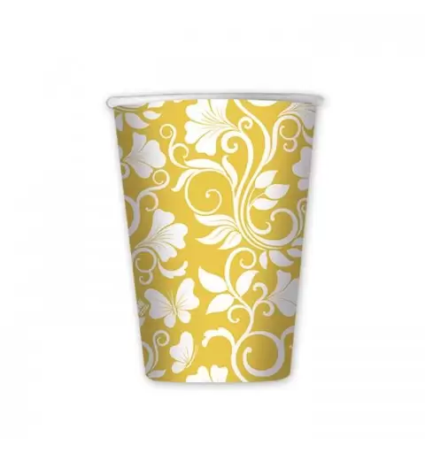 BICCHIERI CELEBRITY ORO METAL - 8 PZ
