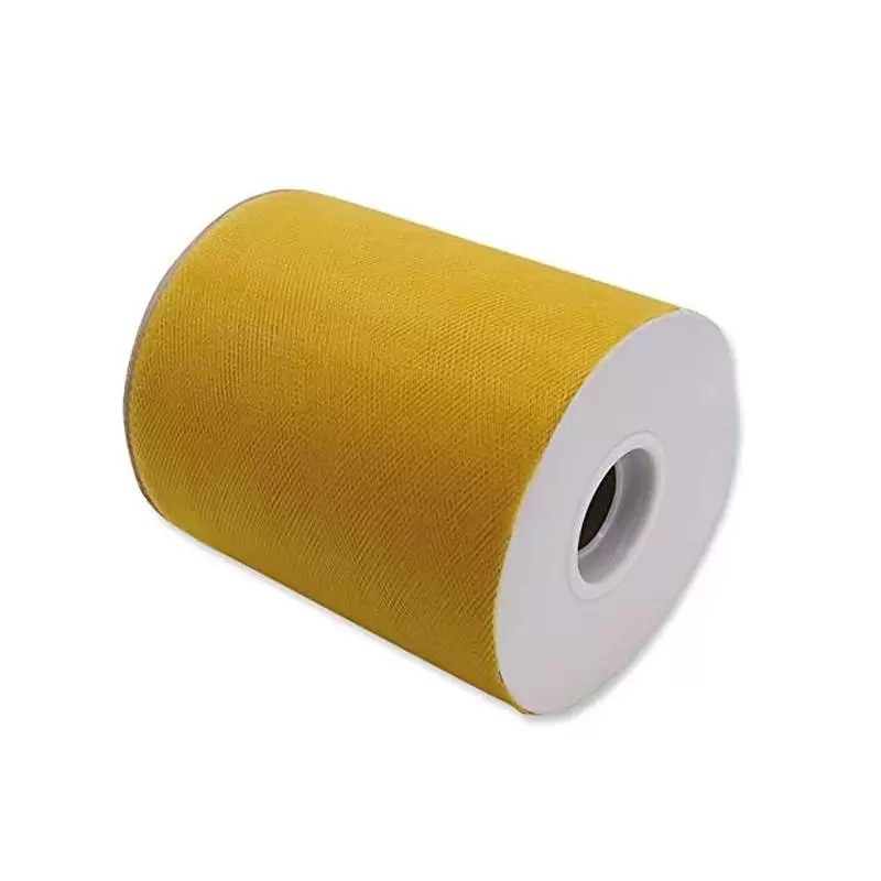 ROTOLO DI TULLE ORO OPACO 12.5 CM X 100 MT