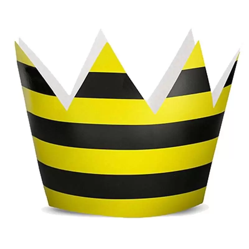 CORONE GIALLE E NERE DI CARTONCINO – CORONCINE APE BEE