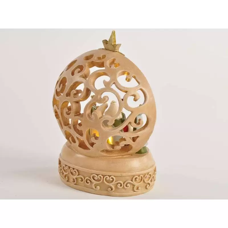 NATIVITÀ IN RESINA CON LUCI LED – PRESEPE STILE ORIENTALE