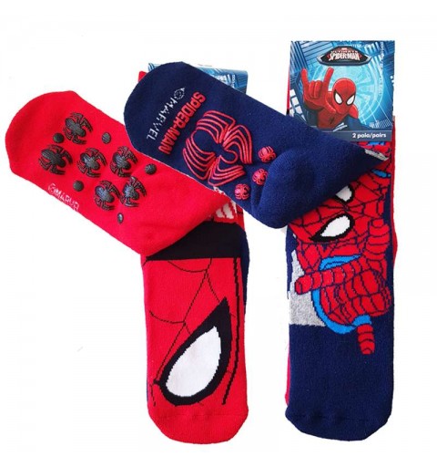 Calze antiscivolo Spiderman Marvel Uomo Ragno originali ufficiali tre taglie disponibili bambina bambino calzini calzetti anti scivolo 