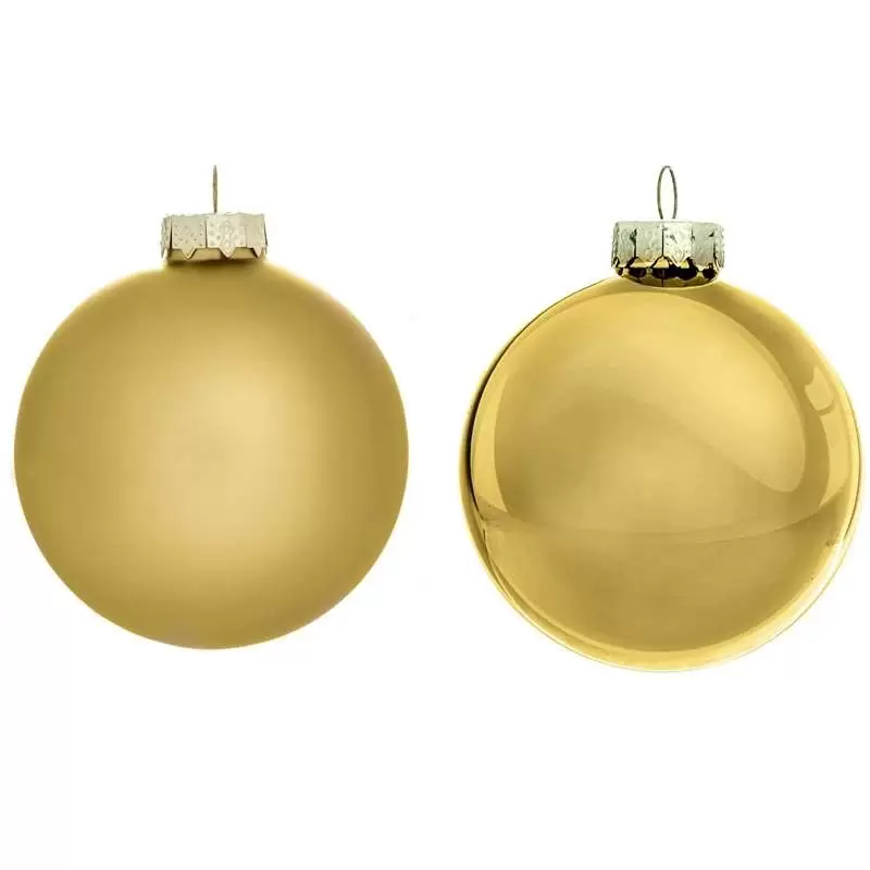 PALLINE DI NATALE ORO - PALLE ALBERO NATALIZIO LUCIDE E OPACHE