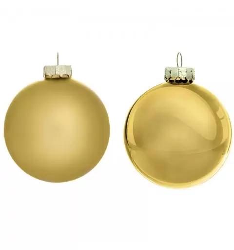 PALLINE DI NATALE ORO - PALLE ALBERO NATALIZIO LUCIDE E OPACHE