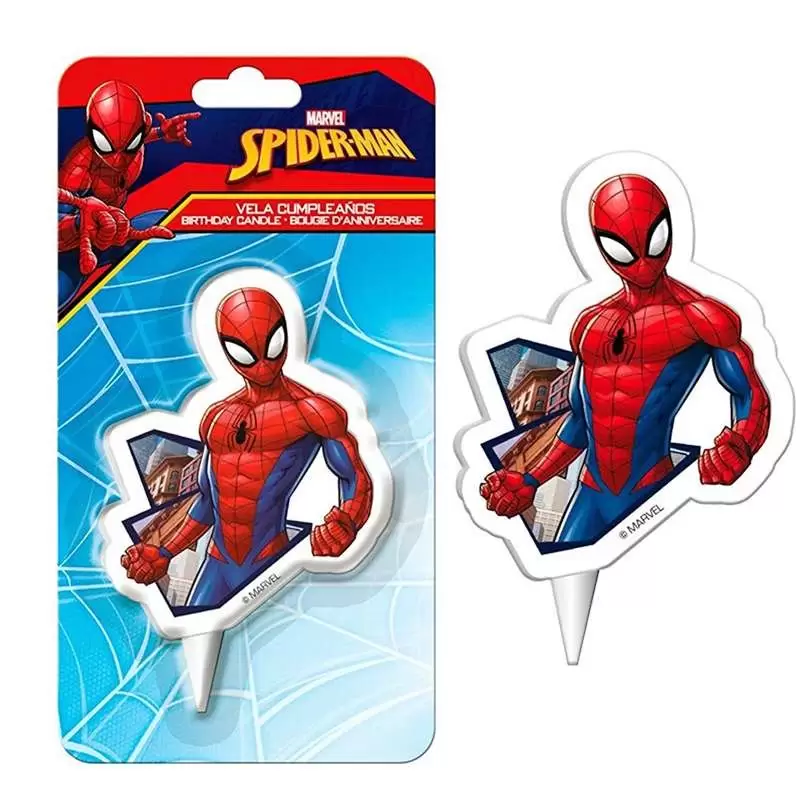 CANDELINA SPIDERMAN SAGOMATA IN CERA – UOMO RAGNO