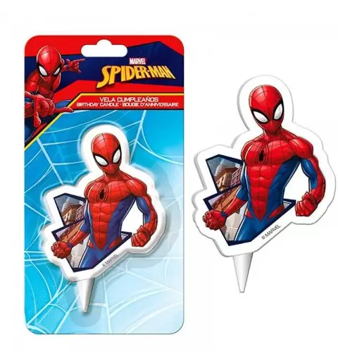 CANDELINA SPIDERMAN SAGOMATA IN CERA – UOMO RAGNO