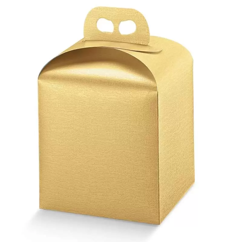 SCATOLE PORTA PANETTONE ORO IN CARTONE – 10 PZ