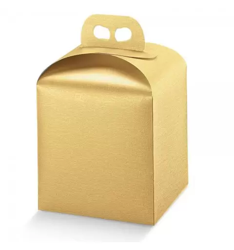 SCATOLE PORTA PANETTONE ORO IN CARTONE – 10 PZ