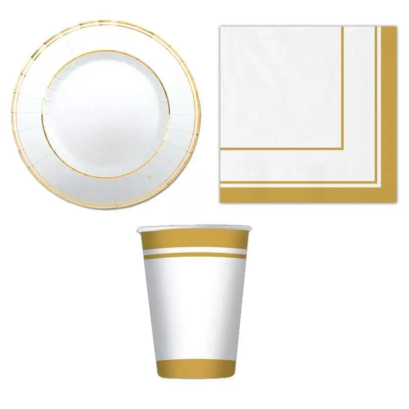 KIT N.2 CLASSIC ORO METAL – COORDINATO TAVOLA ANNIVERSARIO