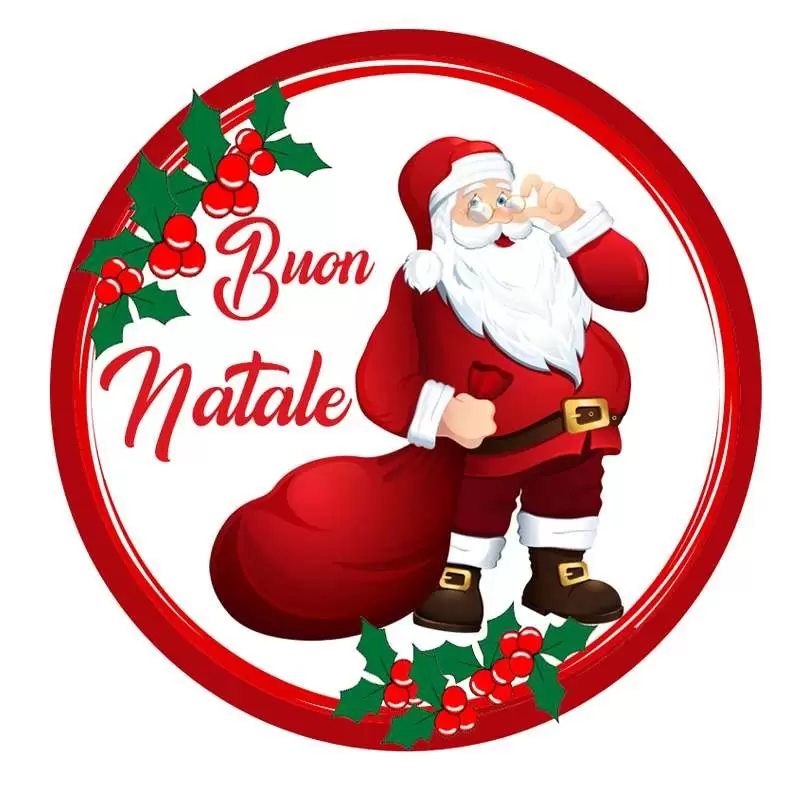 CIALDA BABBO NATALE PERSONALIZZATA - OSTIA PER TORTE NATALIZIE