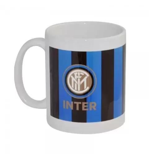 TAZZA IN CERAMICA INTER CON STRISCE NERE E AZZURRE – TAZZA COLAZIONE CON LOGO INTER