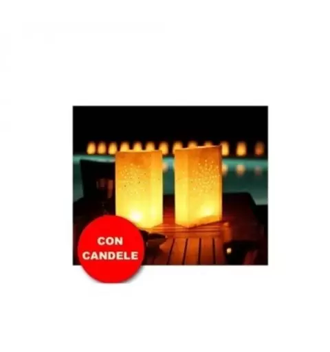 6 SACCHETTI SEGNAPERCORSO CON CANDELE