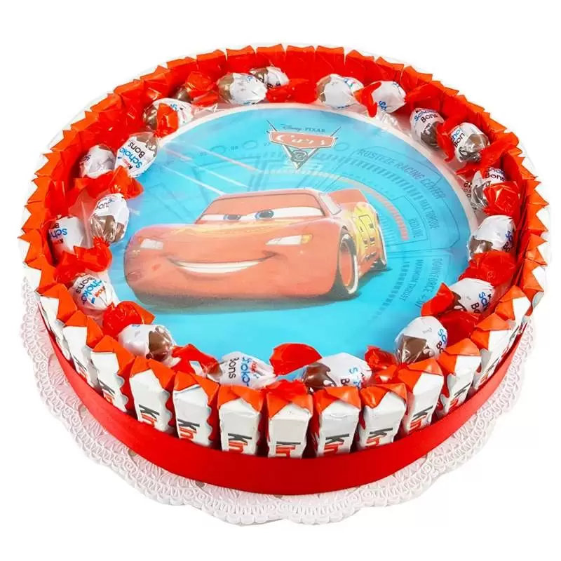 TORTA KINDER CARS – TORTA CIOCCOLATO KINDER