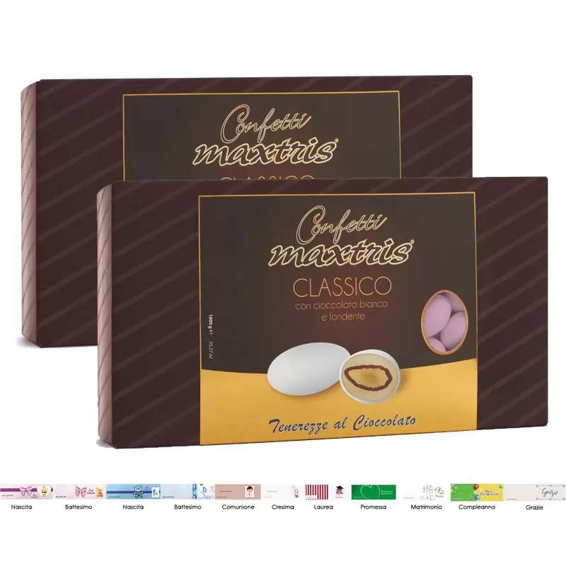 2 CONFEZIONI CONFETTI MAXTRIS CLASSICO LILLA – 2 KG