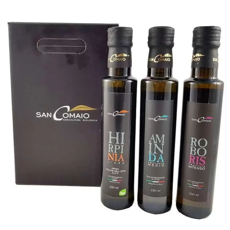 IDEA REGALO TRIS DI OLIO - 3 BOTTIGLIE DI SAN COMAIO