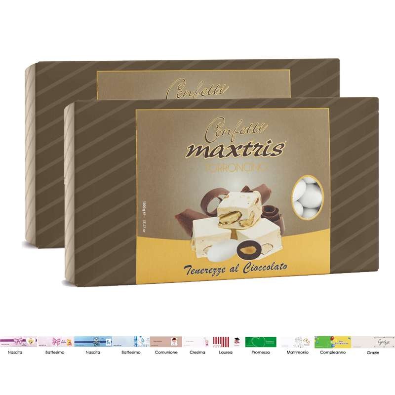 2 CONFEZIONI DI CONFETTI MAXTRIS TORRONCINO – 2 KG