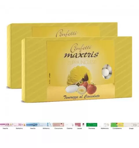 2 CONFEZIONI DI CONFETTI MAXTRIS ZUPPA INGLESE – 2 KG