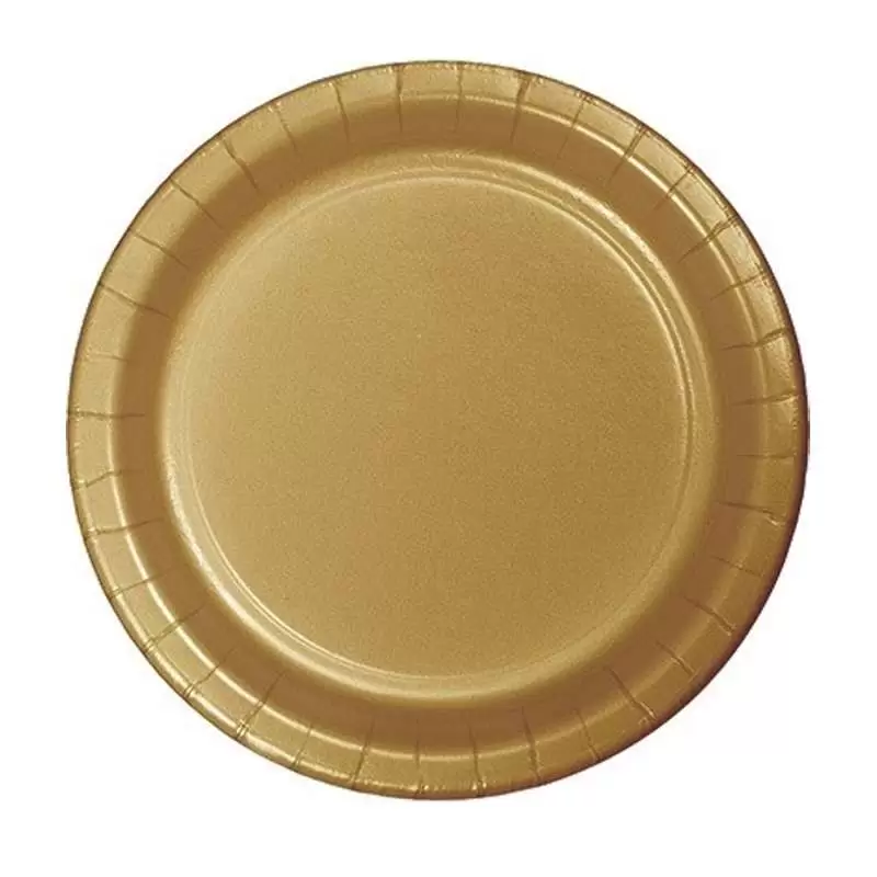 PIATTI ORO GLITTERING GOLD - 8 PZ