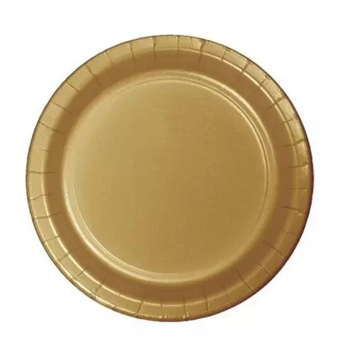 PIATTI ORO GLITTERING GOLD - 8 PZ