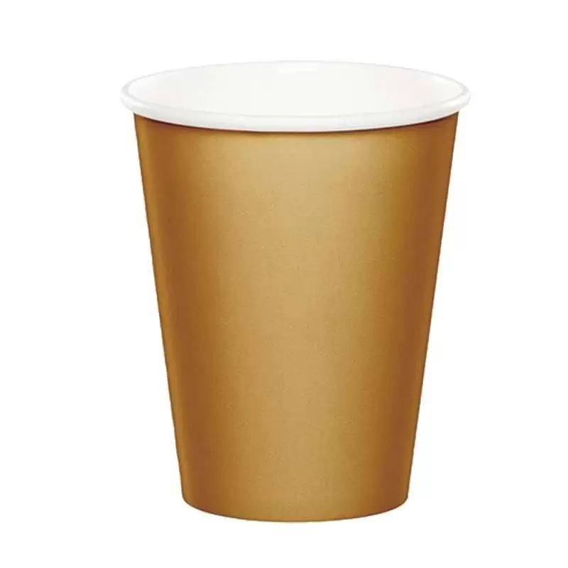 BICCHIERI ORO GLITTERING GOLD – 8 PZ