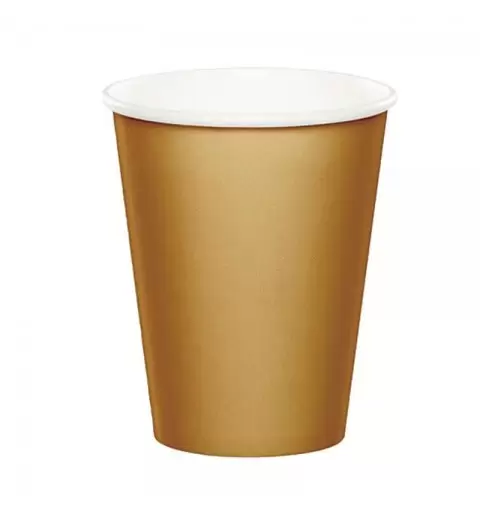 BICCHIERI ORO GLITTERING GOLD – 8 PZ