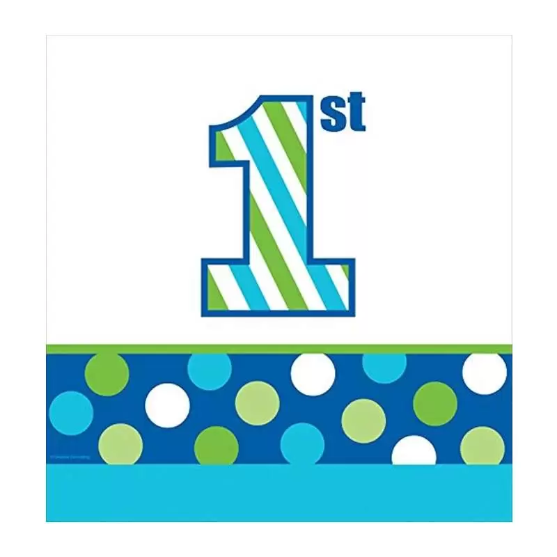 TOVAGLIA UN ANNO SWEET STRIPES BOY – CELESTE IN PVC