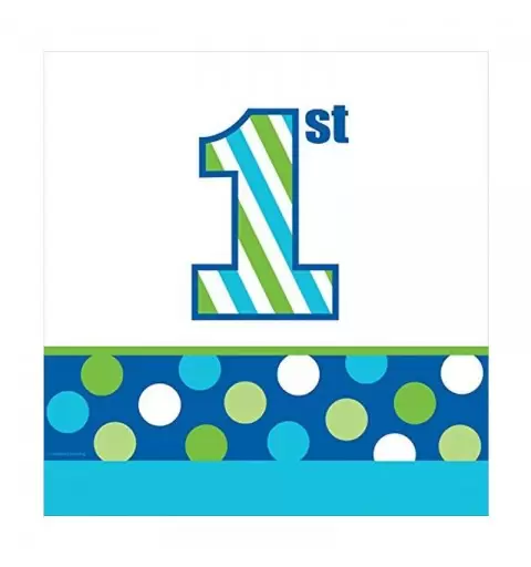 TOVAGLIA UN ANNO SWEET STRIPES BOY – CELESTE IN PVC