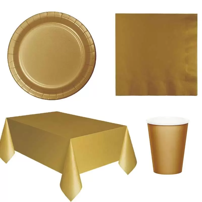 KIT N.16 GLITTERING GOLD ORO – ACCESSORI PER 32 PERSONE