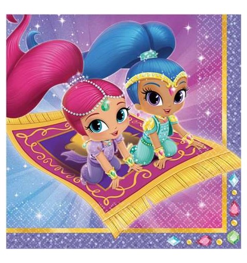 KIT N.64 SHIMMER & SHINE - ACCESSORI COMPLEANNO 64 BAMBINI