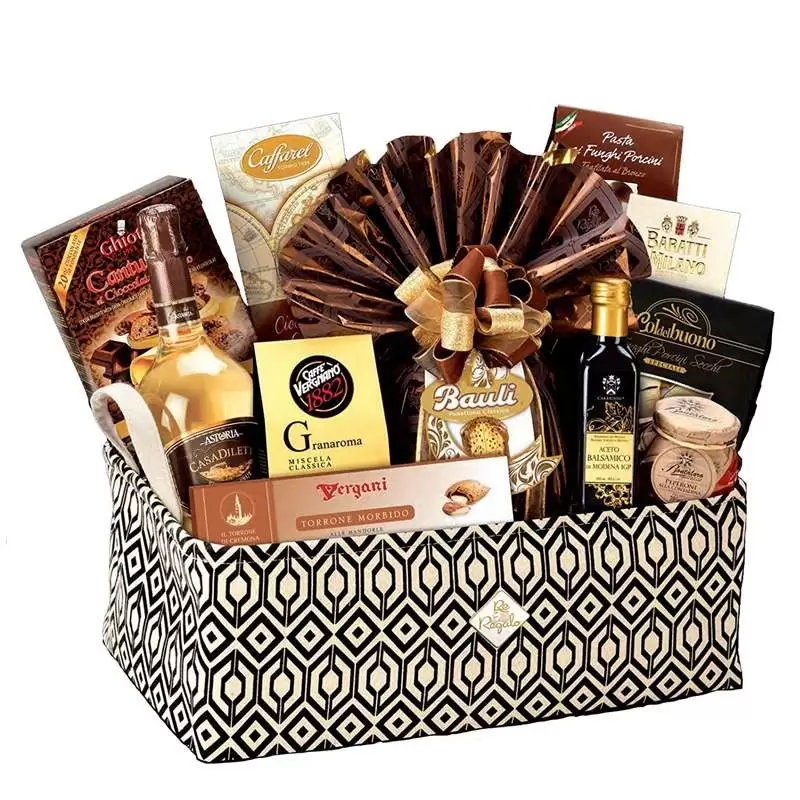 CESTO NATALIZIO ACHILLE – PANETTONE BAULI CIOCCOLATO SPUMANTE