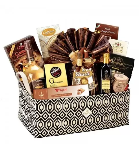 CESTO NATALIZIO ACHILLE – PANETTONE BAULI CIOCCOLATO SPUMANTE