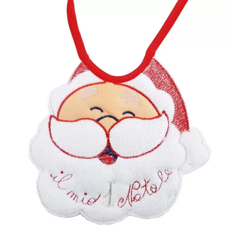BAVETTA BABBO NATALE PER NEONATO – BAVAGLINO IL MIO PRIMO NATALE