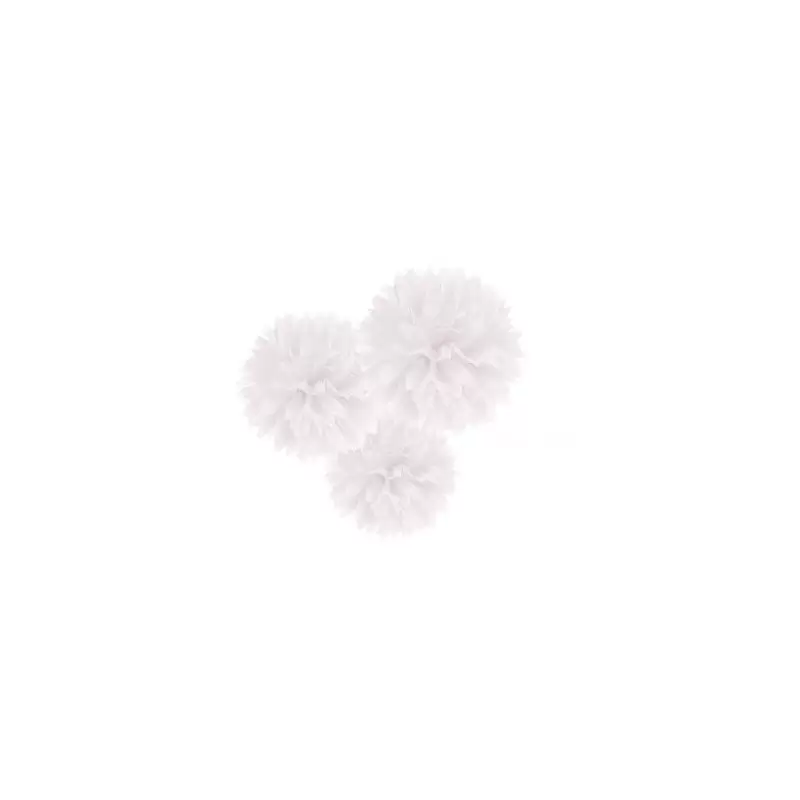 1754 SET 3 FLUFFY IN CARTA BIANCO PER FESTE CERIMONIE