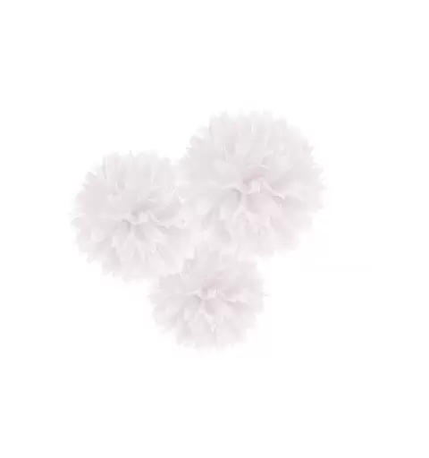1754 SET 3 FLUFFY IN CARTA BIANCO PER FESTE CERIMONIE