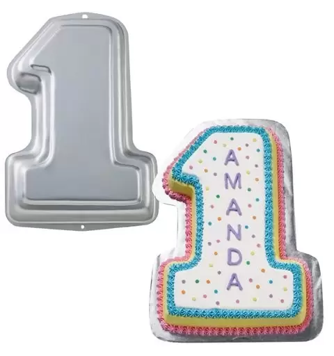 TEGLIA STAMPO DOCE NUMERO 1 PER FESTE PRIMO COMPLEANNO WILTON