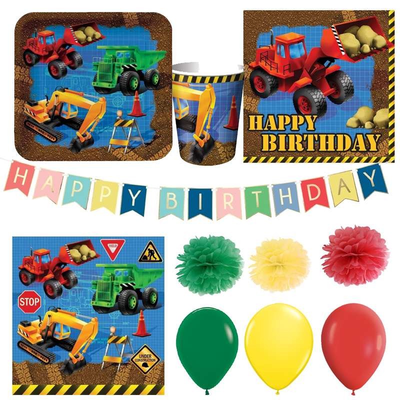 KIT N.65 UNDER CONSTRUCTION – ACCESSORI COMPLEANNO PER 8