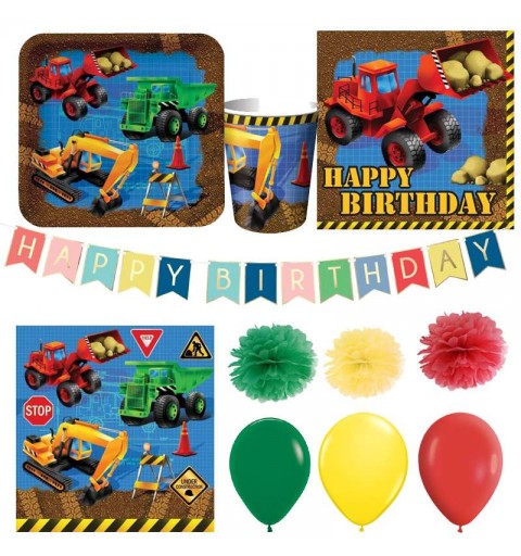 KIT N.65 UNDER CONSTRUCTION – ACCESSORI COMPLEANNO PER 8