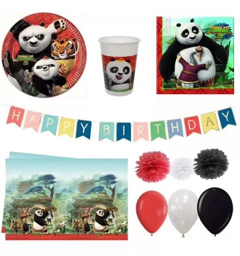 Kit n.65 Kung fu Panda - articoli tavola per 8